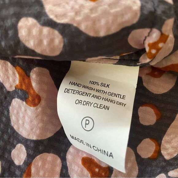 Marie Oliver Silk Animal Print Sleeveless Blouse Size M - Picture 6 of 6